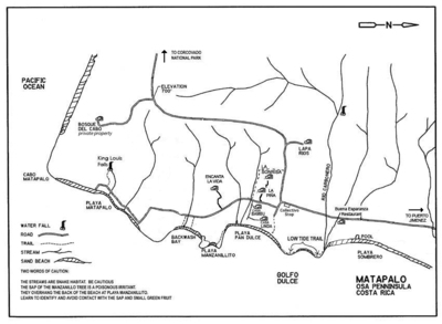 Map of Matapalo Area